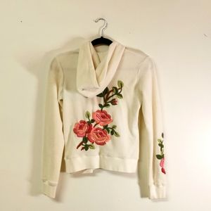 Juicy Couture Floral Embroidered Fleece Hoodie